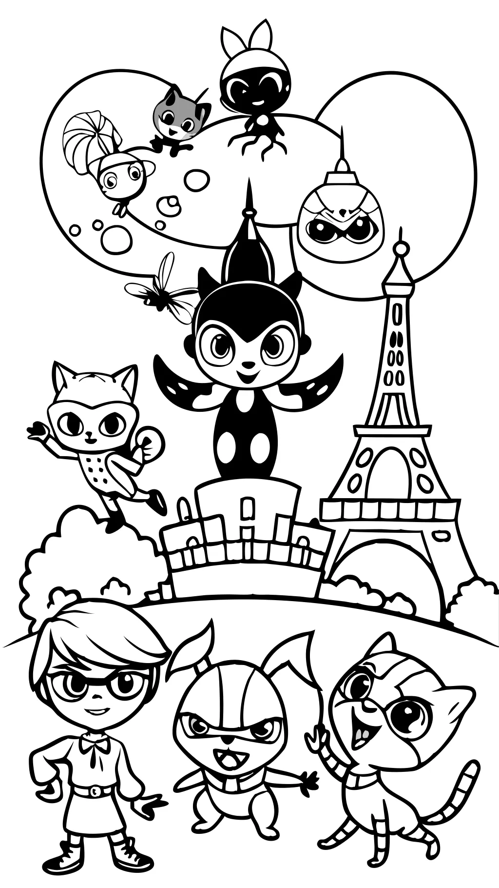 miraculous ladybug coloring pages all characters